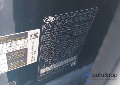 2021 Land Rover Range Rover Sport Hst Mhev z USA, uszkodzony, nr VIN SALWS2RU8MA749790